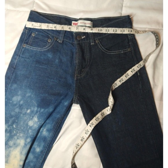 Half Bleached Levi's 550 Straight Leg Jeans 14 Regular W27 X 27 - Picture 8 of 11
